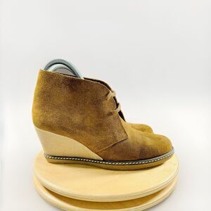 J Crew Womens McAllister Boot Size 8 Brown Suede Wedge Heel Lace Up Desert Boot